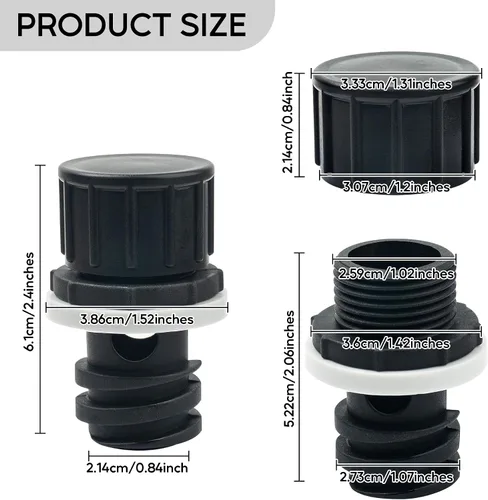 Vista 2 de Conexión de manguera de tapón de drenaje más fresco, reemplazo de enchufe enfriador compatible con enfriadores Yeti Roadie, Tundra y tanque