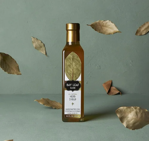 Vista 4 de Floral Elixir Co. - Jarabe de hierbas naturales para cócteles y refrescos, 8.5 onzas (hoja de laurel especiada)