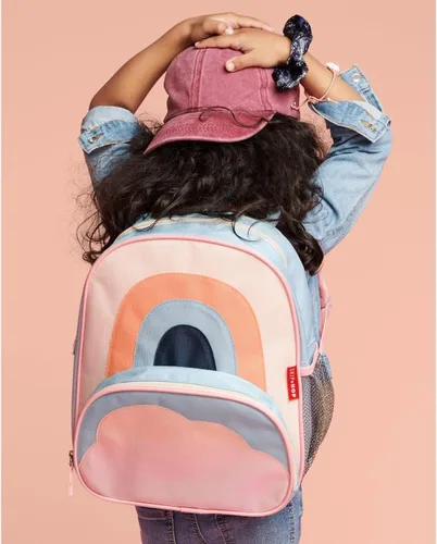 Vista 4 de Skip Hop Sparks Mochila para niños pequeños, preescolar de 3 a 4 años, arcoíris