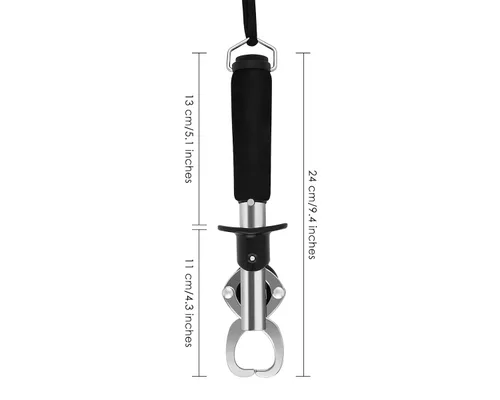 Vista 2 de Pinza de pescado con cinta métrica retráctil de pescado pinza de labios de pescado con escala para pesca