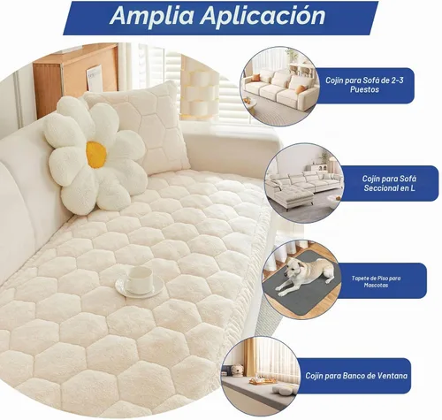 Vista 2 de GKXLH Funda de Sofá Gruesa Nueva Lavable - Fundas de Sofá Universales de Franela Suave 2 3 4 Plazas, Funda de Sofá Antideslizante, Fundas de Asiento