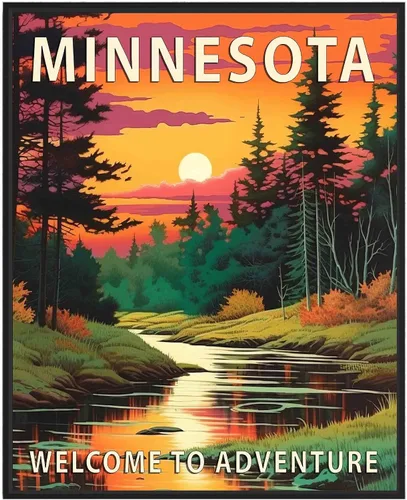 Vista 21 de Póster artístico de Alaska, decoración artística de paisaje retro de Estados Unidos, pintura de montaña y paisaje de aventura para dormitorio, sala