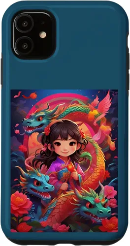 Vista 8 de Funda para iPhone 16 Chinese New Year of the Dragon 2024 Anime
