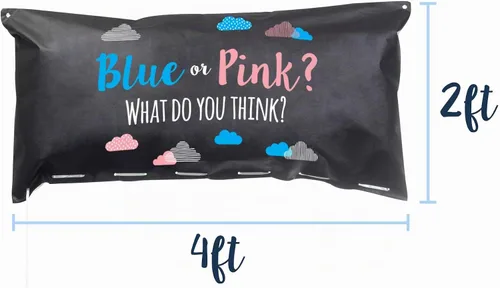 Vista 6 de Pop Fizz Designs Bolsa de globo para revelación de género ¿Azul o rosa?