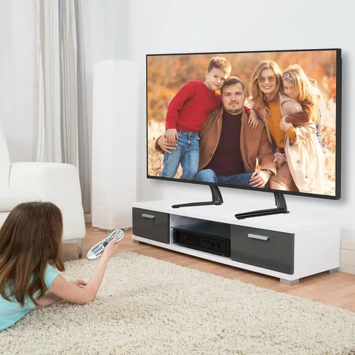 Vista 8 de ELIVED Universal Table Top TV Stand for Most 27-55 Inch Flat/Curved TVs Soporte de patas ajustables en altura de la base de TV, patas de repuesto