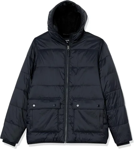 Vista 6 de Tienda Essentials Chaqueta acolchada de manga larga resistente al agua con forro de sherpa para hombre