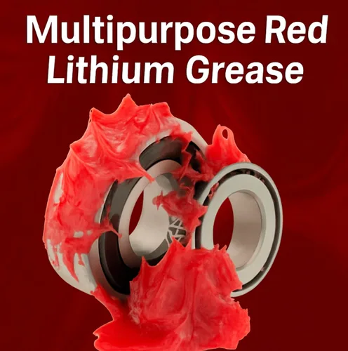 Vista 4 de Grasa multiusos de litio rojo NLGI 2 - (3) barriles de 120 lb