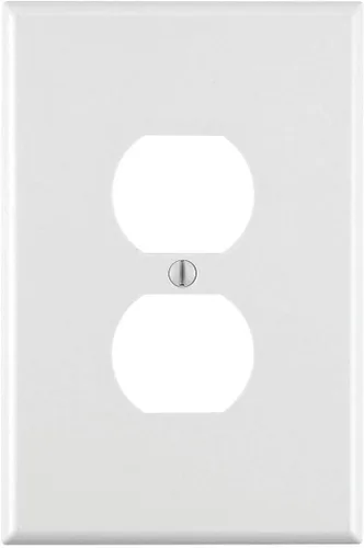 Vista 3 de Leviton 86103 - Placa de pared dúplex de 1 banda, de gran tamaño, termoestable, montaje para dispositivo, marfil