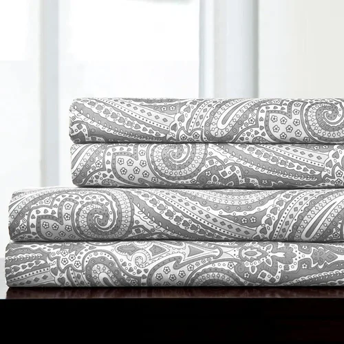 Vista 27 de Juego de sábanas extrasuaves de tamaño individual, ropa de cama transpirable y lujosa con correas elásticas integradas para las esquinas, colección