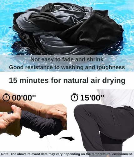 Vista 5 de NATUVENIX Hiking Pants for Men, Lightweight Mens Travel Pants Quick Dry Fishing Pants Men Water Resistant Outdoor Pants Work