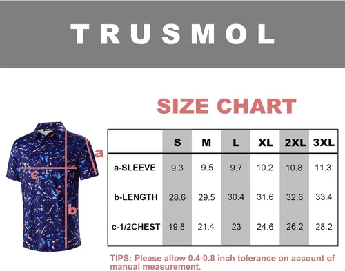 Vista 6 de Camisas de golf para hombre Dry Fit Performance Print manga corta que absorbe la humedad