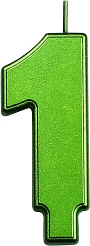 Vista 165 de DERVENTA Vela Grande de Cumpleaños Número 3D Verde Luminoso de 3.7 Pulgadas Celebración de Fiesta Aniversario Decoración Adorno para Pastel 1 Pieza