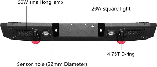 Vista 8 de VIJAY Parachoques delantero y trasero para Ford F150 Raptor SVT 2010-2014 con placa de cabrestante y luces