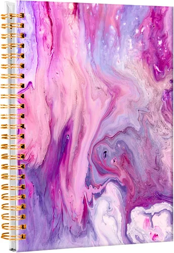 Vista 9 de iampanda Cuaderno de diario en espiral, encuadernación fuerte de doble alambre con papel de primera calidad para niñas y mujeres, 60 hojas A5 a