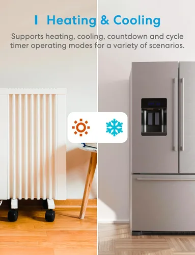 Vista 5 de meross Termostato Inteligente Controlador de Temperatura Wi-Fi Funciona con Apple Home, Alexa, Google Home, SmartThings Calefacción Refrigeración