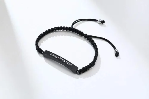 Vista 85 de Pulsera de urna personalizada para cenizas, recuerdos de joyería de cremación para mujeres y hombres, pulsera ajustable de cuerda tejida hecha a