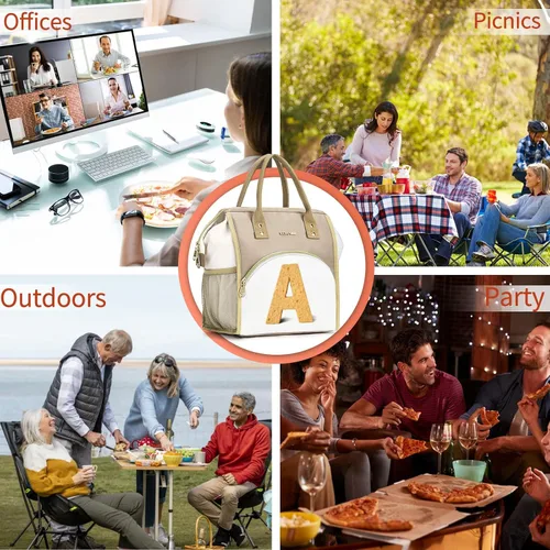 Vista 3 de Lonchera personalizada con tu texto para mujeres, lonchera personalizada, caja de almuerzo reutilizable, organizador térmico de aperitivos, lonchera