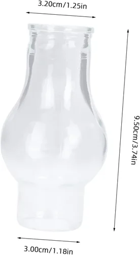 Vista 2 de DECHOUS Pantalla de lámpara cilíndrica Mini pantalla de lámpara Mini linterna de queroseno globo lámpara de queroseno lámpara de aceite de chimenea