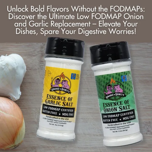 Vista 4 de Smoke n Sanity Essence of Onion Salt - Certificado bajo en FODMAP - No contiene ajo - Condimentos bajos en FODMAP. Certificado sin gluten
