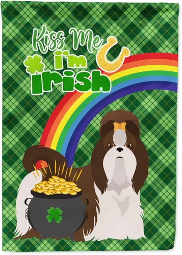 Vista 63 de Caroline's Treasures WDK4731GF - Bandera decorativa para jardín del día de San Patricio, color negro y tostado, Airedale Terrier, para jardín