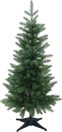 Vista 10 de Mini Árbol de Navidad de 3 pies artificial de escritorio para la decoración de Navidad y Halloween con 160 puntas de ramas, negro