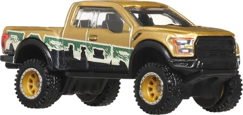 Vista 2 de Hot Wheels Premium Car Culture Off Road 1:64 Escala fundida a presión 2017 Ford F-150 Raptor Vehículo con neumáticos reales Riders y cuerpo
