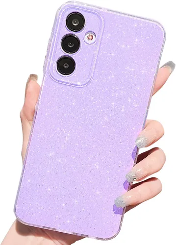 Vista 90 de MINSCOSE Funda compatible con Samsung Galaxy A14 5G, bonita funda delgada con purpurina fina, a prueba de golpes, de TPU para mujeres y niñas