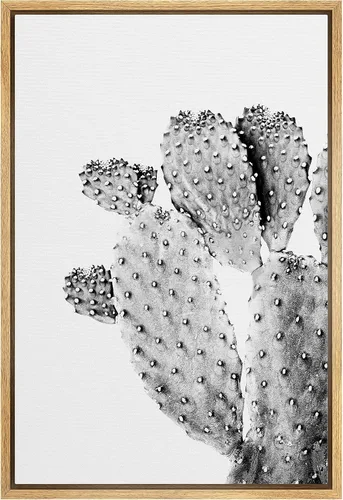Vista 8 de Lienzo enmarcado para pared, diseño de rosa del desierto con pinchos, plantas florales suculentas, fotografía, arte moderno, primer plano