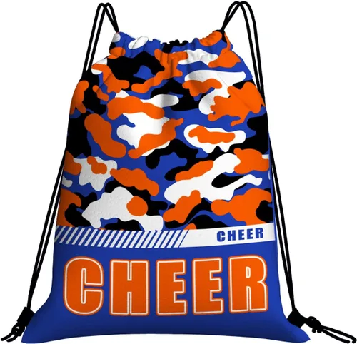 Vista 37 de Mochila con cordón impermeable para gimnasio, bolsas con cordón, bolsa de cuerda deportiva, mochila de camuflaje, Bolsas con cordón Cheer - Bolsas