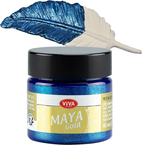Vista 29 de Viva Decor Maya Gold (verde manzana) 1.52 onzas líquidas - Pintura acrílica metálica brillante para trabajos creativos en madera, vidrio