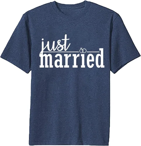 Vista 5 de Camiseta a juego para parejas para marido y esposa recién casados, camisas de luna de miel, camisas casuales de manga corta