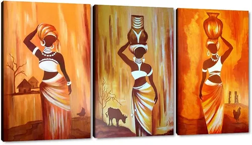 Vista 101 de MAMAGO Lienzo decorativo para pared, pintura de belleza dorada y negra, fotos de mujeres africanas, hermosos pósteres de mujer negra, impresiones