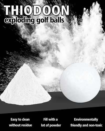 Vista 5 de THIODOON 3 Pack Exploding Balls for Golf Party Gender Reveal Prank Funny Joke for Golfers - 3 Piece Set (3 White/Blue & Pink & White)