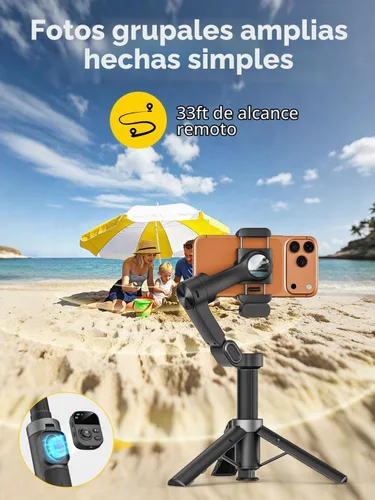 Vista 4 de AOCHUAN Smart X3 AI Gimbal estabilizador para iPhone, módulo de luz de seguimiento de AI