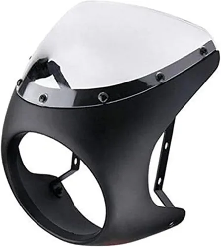 Vista 2 de Parabrisas de carenado retro para motocicleta de 7 pulgadas para Harley Touring Cafe Racer Old School Bobber Touring Dirt Bike