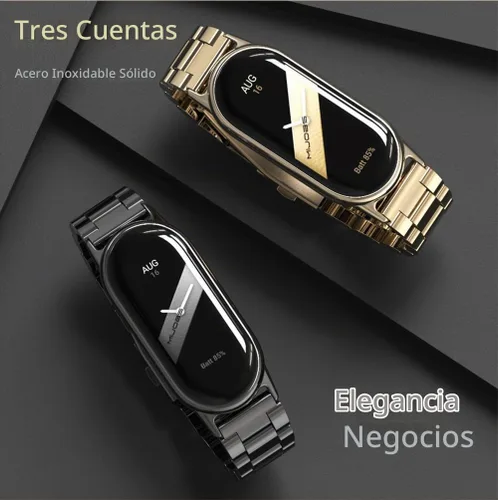Vista 8 de Correa para Xiaomi Mi Band 10/9/8, Correa de Reemplazo Transpirable para Mi Fit Band 9, Correas de Pulsera Inteligente, Pulsera de Tobillo para Negro