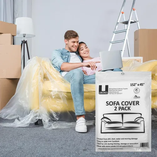 Vista 7 de SOFA Fundas para mudanzas (paquete de 2) - 45" x 152" - Bolsas para mudanza y almacenamiento - UBOXES