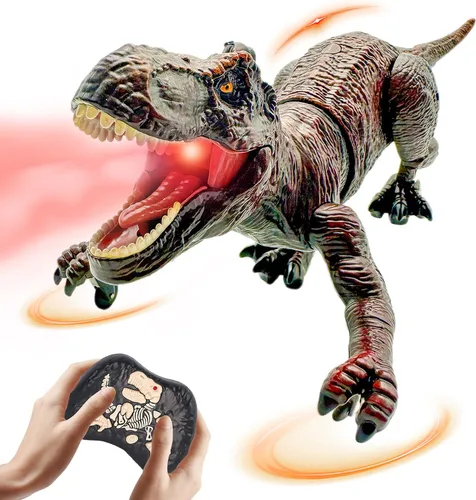 Vista 9 de Juguetes de dinosaurio a control remoto para niños de 3-5, 5-7, 8-12, 10-12, juguete electrónico RC T Rex Dino robot para niños, los mejores regalos