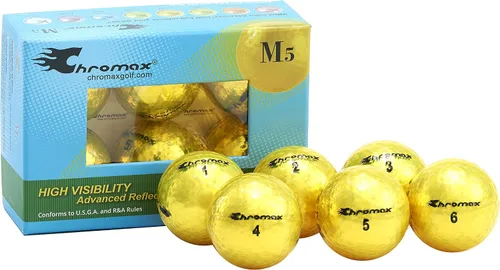 Vista 3 de Chromax Pelotas de golf metálicas de colores M5 (paquete de 6)