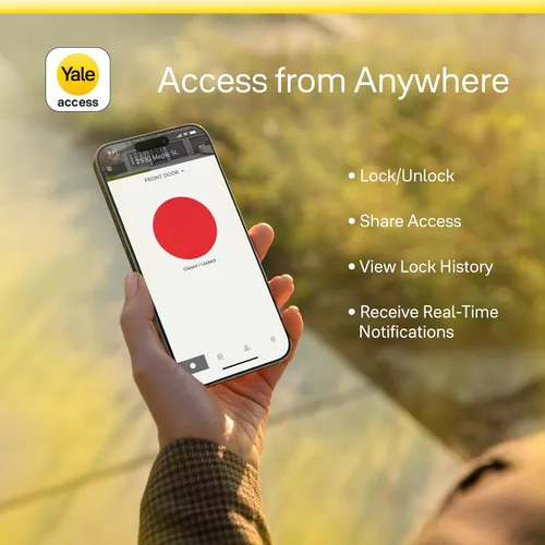 Vista 9 de Yale Assure Lock 2 Touch - Cerrojo inteligente de huellas dactilares, gamuza negra Wi-Fi (paquete de 2)