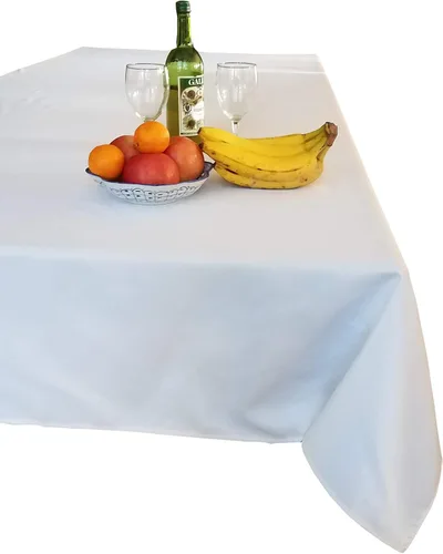Vista 5 de Tektrum mantel rectangular de poliéster, 54 נ84 pulgadas. Tela gruesa, resistente y duradera