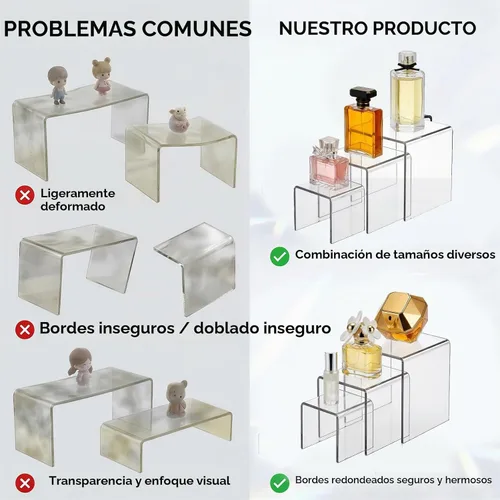 Vista 6 de Fixwal - Juego de 2 soportes de acrílico transparente para cupcakes