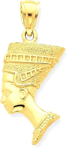 Vista 9 de ICE CARATS Collar con colgante africano de oro amarillo de 14 quilates, reina nefertiti, diosa egipcia, religión espiritual, joyería fina