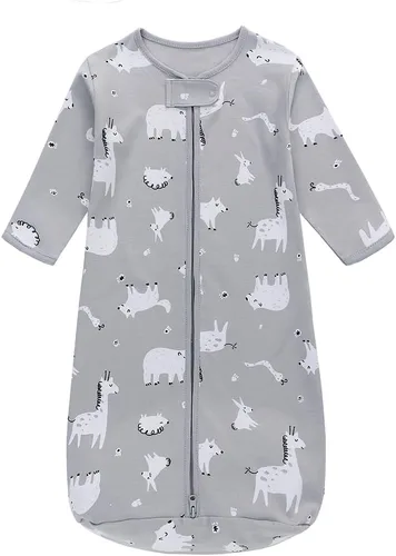 Vista 11 de Saco de dormir de manga larga, bolsa de dormir para bebé 100% algodón de 0-18 meses, manta vestible súper suave, saco de dormir para niños pequeños