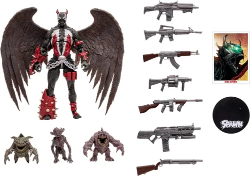 Vista 6 de McFarlane Toys - Figura de acción de King Spawn & Demon Minions de 7 pulgadas