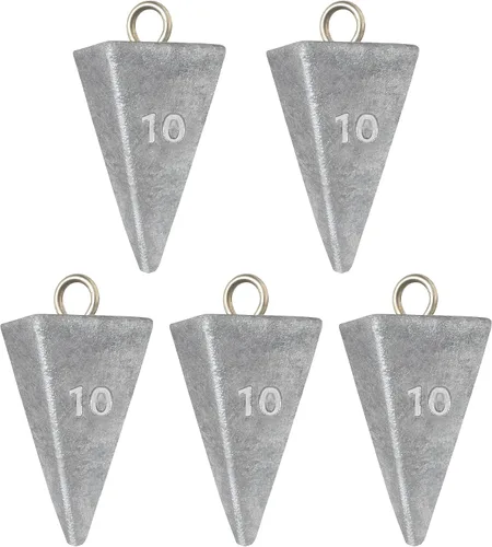 Vista 8 de BLUEWING Pyramid Sinkers Pesas de pesca de plomo 1oz, 2oz, 3oz, 5oz, 8oz, 10oz, 12oz, 16oz, 32oz para agua salada