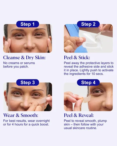 Vista 6 de Parches autodisolventes de Wrinkle Schminkles para arrugas en la cara