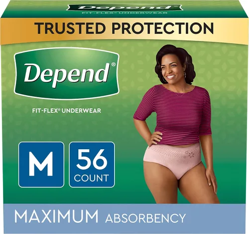 Vista 16 de Depend Ropa interior desechable de protección fresca Pretina femenina Estilo pequeño, 47915, máximo, 38 Ct