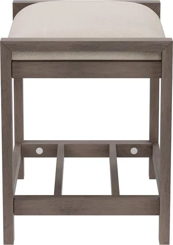 Vista 3 de Hillsdale Muebles Amelia - Taburete de tocador, gris antiguo