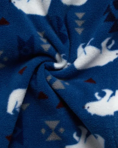 Vista 5 de Eddie Bauer Conjunto de pijama para niños 4 piezas a juego con camiseta de pijama de forro polar y pantalones de pijama para niños (tallas XS-L)